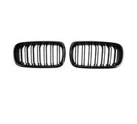 Air Flow Intake Covers Compatible With BMW For X5 F15 2014 2015 2016 2017 2018 Front Kidney Grilles Black Silver Diamond Mesh Grill Replacement(Black Dual Slat)