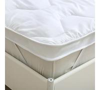 Air Flow Mattress Protector Microfibre Mattress 5CM Topper Hollow Fibre Filling ANTI ALLERGIC Ultra Soft Mattress Bed Topper 4FT Small Double 122cm x 190cm Approximate