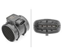 HELLA 8ET 009 142-031 Air Mass Sensor - 4-pin connector - Pipe-neck