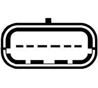 HELLA 8ET 009 142-311 Air Mass Sensor - 6-pin connector - Bolted