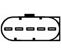 HELLA 8ET 009 149-061 Air Mass Sensor With 5 Pins Pipe-Neck Fits Mercedes-Benz