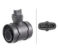 HELLA 8ET 358 095-071 Air Mass Sensor - 5-pin connector - Pipe-neck