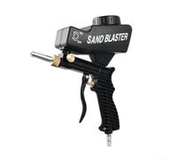 Air for sandblaster Hand Held for media Blasting Kit with 600cc Tank | Adjustable Flow for Rust Removal Paint Stripping Metal Polishing Works with Sand Steel Shot Glass Beads
