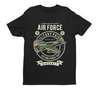 Air Force 1941 Classic Aircraft - Plane Spotter - Funny Graphic Men's T-Shirt - Casual Printed Tee - Great Gift for Dad, Husband or Brother - Black - S