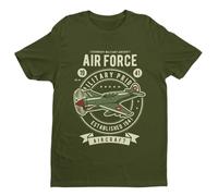 Air Force 1941 Classic Aircraft - Plane Spotter - Funny Graphic Men's T-Shirt - Casual Printed Tee - Great Gift for Dad, Husband or Brother - Green - L