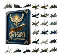 Air Force 78th Commemoration Day Christmas Countdown Calendar, WW2 Aircraft Advent Calendars 2025, Miniature Warbirds, Fighter Model For Collectors & Aviation Lovers (Dark Blue,1pc)