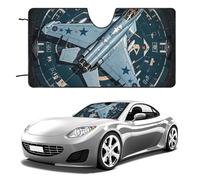 Air Force Fighter Jet Car Windshield Sun Shade Keep Car Interior Cool 51"x28" Folding Front Window Sun Shade, Heat Shield for SUV, Truck, Blocks UV