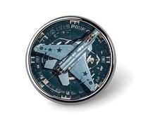 Air Force Fighter Jet Round Badge Cute Enamel Lapel Pin Brooches Button Pin Personalized Clothing Decoration Unisex Badge Holder Hats Bags Shirts Decor