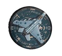 Air Force Fighter Jet Spare Tire Cover, 32inch Oxford Wheel Protector Travel Accessories, Waterproof Dustproof Wheel Tire Covers for RV Jeep SUV Camper Truck