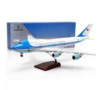 Air Force One Boeing 747 Model Plane with Sound Activated LED Lights 1:144 Scale Presidential Aircraft Replica with Stand USAF Collectible Aviation Display Model for Adult Collectors 14+