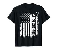 Air Force United States Distressed w US Flag T-Shirt