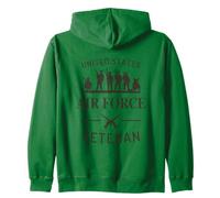 Air Force Veteran US Army Military Soldiers USAF Veterans Zip Hoodie