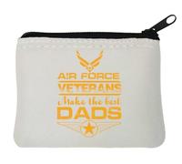 Air Force Veterans Make The Best Dads Yellow Graphic Neoprene Coin Purse Pouch 10x11cm White