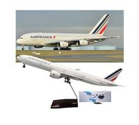 Air France B777 1:142 Scale Alloy Aircraft Model with Voice-Control Lighting Detachable Landing Gear Collectible Desktop Display Aviation Enthusiasts Gift for Adults(With light)
