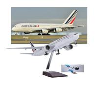 Air France B777 1:142 Scale Alloy Aircraft Model with Voice-Control Lighting Detachable Landing Gear Collectible Desktop Display Aviation Enthusiasts Gift for Adults(No light)
