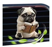 Air Freshener, Air Vent, Pug Design Long-Lasting Cute Companion Lightweight Build Subtle Scent Clip-On, Car Fragrance Diffuser for Women Men Truck Rv Auto Travel