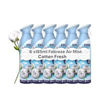 Air Freshener Bathroom and Room Freshener Air Mist, 6 x 185ml COTTON FRESH