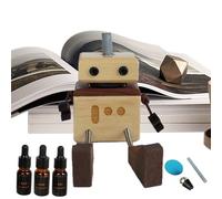 Air Freshener for Car, Wooden Fragrance Oil Diffuser with Robot Design for Vehicles, Handmade Home Decoration for Living Room, Birthday, Holiday, Bedroom, Various Pickups Limousines