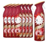 Air Freshener Spray with Advanced OdourClear Technology, 8 Pack Tough Odour Eliminator, Long-Lasting Home Fragrance for Pets, Bathroom & Household Use - Spiced Apple