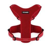 Air Frontier Mesh Dog Harness with Steel Leash D-Ring, Reflective Stitching, and Lightweight Breathable No-Pull Design, Adjustable Neck and Chest Straps for Small to Large Breeds - RDW, XS