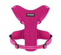 Air Frontier Mesh Dog Harness with Steel Leash D-Ring, Reflective Stitching, and Lightweight Breathable No-Pull Design, Adjustable Neck and Chest Straps for Small to Large Breeds - FSW, S