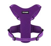Air Frontier Mesh Dog Harness with Steel Leash D-Ring, Reflective Stitching, and Lightweight Breathable No-Pull Design, Adjustable Neck and Chest Straps for Small to Large Breeds - PPW, L