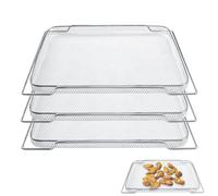 Air Fry Basket Replacement Compatible with Breville BOV900/BOV950 Smart Oven Air Fryer Pro, Replacement Mesh Basket for Breville BOV900BSS/BOV950BSS(T) Smart Air Fry Oven, Stainless Steel, 16.5", 3Pcs