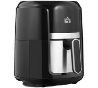 HOMCOM Air Fryer 4 L 1300 W Steel, Plastic Black