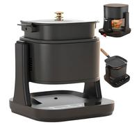 Air Fryer, 1350W Electric Multi Function Cooker with 1.5L Grill Pan, 3L Hotpot, Adjustable Temperature, Timer, Transparent Bowl - Versatile Kitchen Appliance