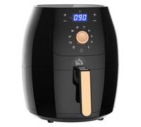 Air Fryer 1700W 5.5L Digital Display Adjustable Temperature Black Rose Gold