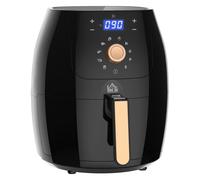 HOMCOM Air Fryer 5.5L 1700w - Black with Rose Gold | TJ Hughes
