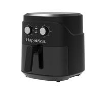 Air Fryer 5.5 Litre Small Oven Air-fryer, Big Single Drawer, Max 200 Degrees Cooking System For Instant Crispy Chips, Non Toxic Black Fryers, With Manual Timer - By HappiNest