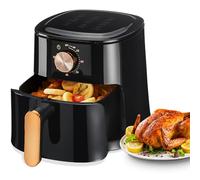 Air Fryer 5.5L with Rapid Air Circulation, 60-Minute Timer, 1800W, Max temp 220°C, Healthy Classic Fryer, Bake, Roast, Grill, Dishwasher Safe (Black)