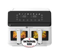 Air Fryer, 9L Dual Drawer, Digitial - Low Fat Oil Free - Timer & 8 Preset Modes