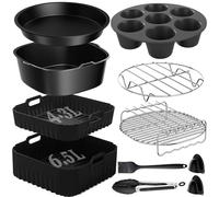 Air Fryer Accessories for COSORI Turbo Tower Pro Smart,11 Pcs Silicone Air Fryer Liner Accessories Perfect Fit for COSORI Air Fryer Liners Turbo Tower Pro Smart 10.8L Basket Double Stack (6,5L&4,3L)
