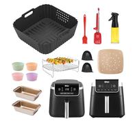 Air Fryer Accessories, for Ninja AF140UK, AF180UK, Including Oil Spray Bottle, air Fryer Rack, Skewer Rack,100pcs Liners, loaf tin, Cupcake Mold, etc