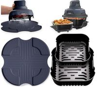 Air Fryer Accessories for Ninja Crispi,2 PCS Silicone Air Fryer Liner & Silicone Mats for Ninja Crispi Air Fryer,Air Fryer Liners Silicone Accessories for Ninja Crispy 4-in-1 Portable Glass Air Fryer