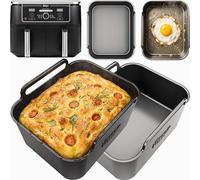 Air Fryer Baking Liners for Ninja AF400UK & DZ400UK | Flat Base, 2-Pack | Fits Ninja AF400UK & DZ400UK 9.5L Dual Zone drawers. Flat base for cakes, pastries & batters; 22 × 17 × 11cm each.