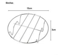 Air Fryer Baking Tray Rack Single Layer Grill Rack Made with Stainless Steel for Steaming and Grilling Various Foods (6 inches)