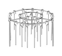 Air Fryer Barbecue Grill- 16x10cm Stainless Vertical Kebab Skewer | Multi-Functional Air Fryer Toast Dehydrator | Reusable Metal Meat Skewers | Oven Grill Accessories for Home Cooks Recipe Developers