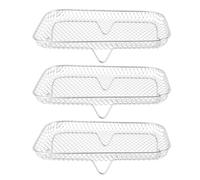 Air Fryer Basket for Oven, 3PCS Stainless Steel Grill Basket for 8in Non Stick Mesh Basket Set, Air Fryer Tray Wire Rack Roasting Basket for French Fry Frozen Baking Food