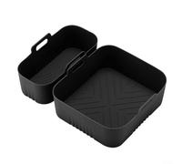 Air Fryer Basket Liner for NA350 Made from Thick Flexible Silicone to Support Long Term Use for ACROSS Multiple Cooking Applications (Black)