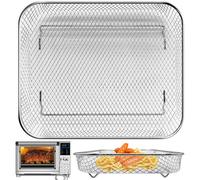 Air Fryer Basket Replacement for Nuwave Bravo XL Air Fryer Toaster Convection Oven, 12 * 10'' Non-Stick Mesh Air Fryer Stainless Steel Basket Wire Rack Accessories Parts, Dishwasher Safe