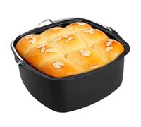 Air Fryer Cake Barrel - Bake Professional Cakes & Brownies Instantly, Deep Dish Non-Stick Baking Pan, Heat-Resistant Carbon Steel, Universal Fit for 3.5L-5.8L Fryers | Home, Dorms Parties