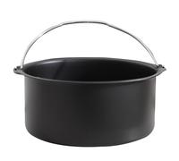 Air Fryer Cake Pan 7inch Air Fryer Cake Tin Air Fryer Pan Carbon Steel Non-Stick Air Fryer Baking Pan with Handle Food Grade Heat Resistant Multifunctional Air Fryer Accessories