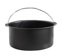 Air Fryer Cake Pan 8inch Air Fryer Cake Tin Air Fryer Pan Carbon Steel Non-Stick Air Fryer Baking Pan with Handle Food Grade Heat Resistant Multifunctional Air Fryer Accessories
