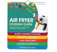 Air Fryer Cheat Sheet Magnets Cooking Guide Booklet - Air Fryer Cooking Guide - Magnetic List Planner Chart for Weight Loss, Low Carb Ketogenic Meal Plan, Baking (C)