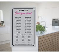 Air Fryer Conversion Chart Metal Sign 25 x 15cm - Cooking Times Temp Oven Kitchen UK Gift