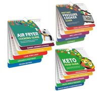 Air Fryer Cookbook Magnetic Cheat Sheet - Air Fryer Cheat Sheet Magnets Cooking Guide Booklet, Cookbooks Air Fryer Accessories Oven Cooking Pot Temp Guide Kitchen Conversion (3PCS)