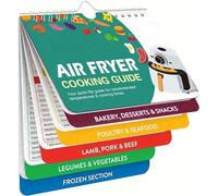Air Fryer Cookbook Magnetic Cheat Sheet, Air Fryer Cheat Sheet Magnets Cooking Guide Booklet, Instant Air Fryer Accessories Oven Cooking Pot Temp Times Chart